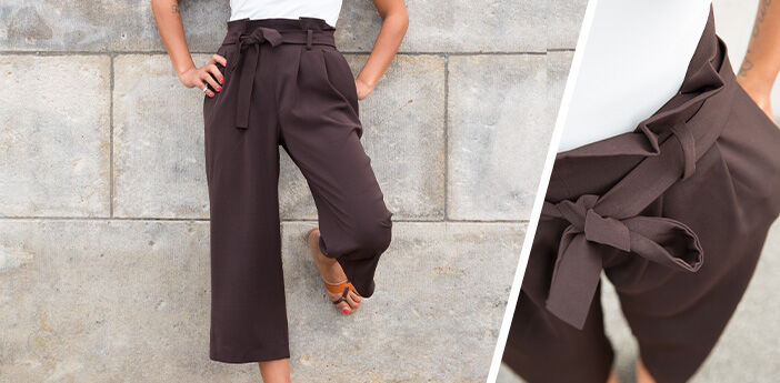 Dunkelbraune Culotte